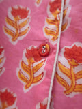 Pyjamas Blockprint - Candy Pink w. Flowers