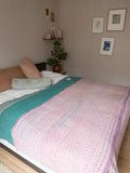 Kantha Throw 318 purple/green