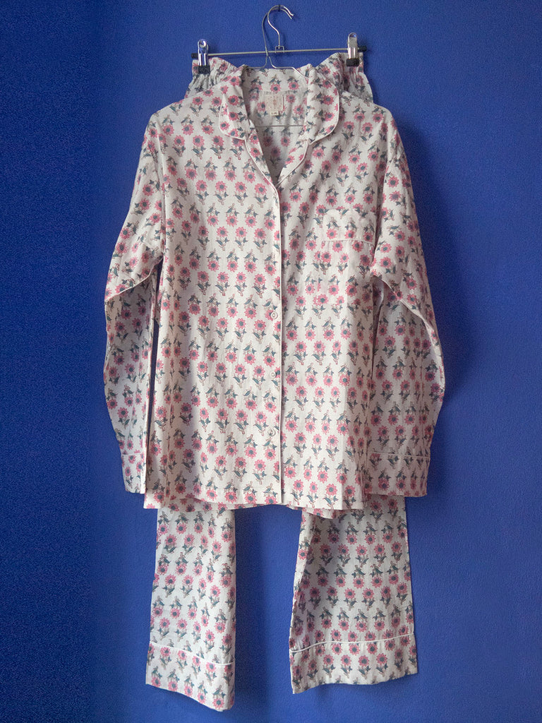 Pyjamas Blockprint - Baby Pink Flower