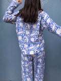 Pyjamas Blockprint - Blue Flower