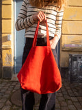 Suede Shopper Bag Marrakech - Red