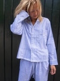 Pyjamas Blockprint - Blue Stripe