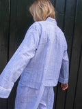 Pyjamas Blockprint - Blue Stripe