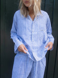 Pyjamas Blockprint - Blue Stripe