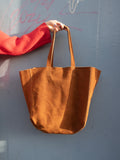 Suede Shopper Bag Marrakech - Cognac