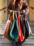 Suede Shopper Bag Marrakech - Black