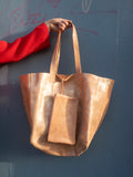 Suede Shopper Bag Marrakech - Rose Gold