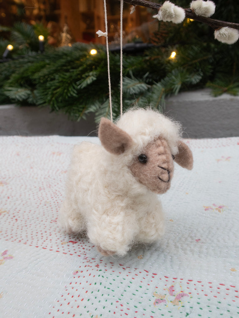 Nepali Felt Sheep - White